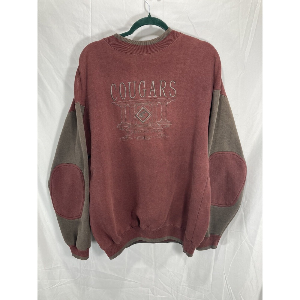Vintage 80's Embroidered Washington State WSU Cougars Sweatshirt Men's Size 2xL